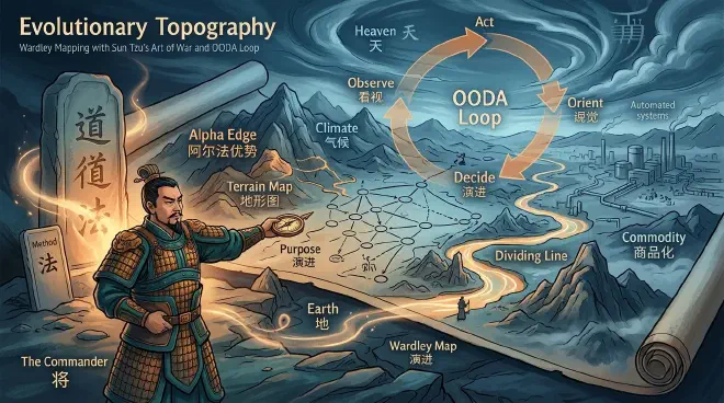 Wardley Maps: Integrating with Sun Tzu&rsquo;s Art of War and the OODA Loop