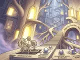 An abstract, metaphorical image depicting a series of interconnected doors or expanding pathways, some leading to new, previously unseen rooms filled with light, symbolizing the progressive realization of "the adjacent possible" and the emergence of new opportunities from existing ones.