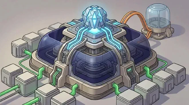 A cartoon isometric illustration showing the separation of the central Control Plane and an isolated Sandbox pod. The Sandbox pod is physically isolated with only a single Callback Bridge conduit connecting it back to the Control Plane, ensuring temporary code execution cannot directly touch enterprise systems.